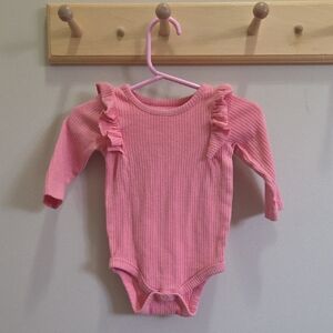 Cat & Jack Pink Ruffle Sleeve Bodysuit